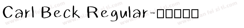 Carl Beck Regular字体转换